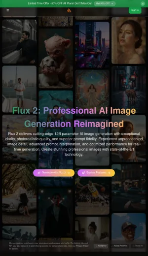 Flux 2 AI Image Generation and Editing Platform screenshot