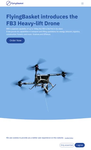 FlyingBasket Heavy-Lift Cargo Drone Services screenshot