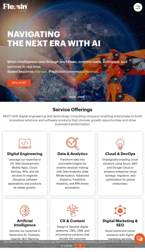Flexsin Digital Product Engineering and IT Services screenshot