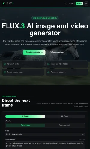 Flux3 AI Image and Video Generator screenshot