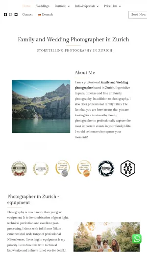 Family and Wedding Photography in Zurich screenshot