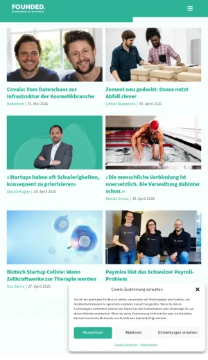 Founded Swiss Startup Media screenshot