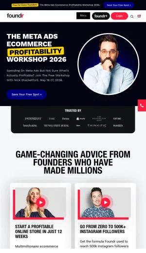 Foundr Entrepreneur and Ecommerce Growth Media screenshot