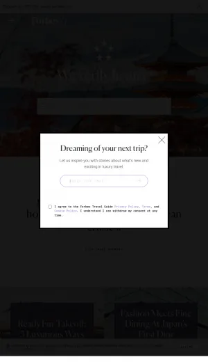 Forbes Travel Guide Luxury Hotel, Restaurant and Spa Ratings screenshot
