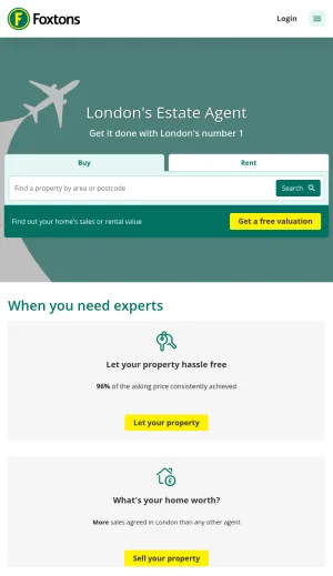 Foxtons London Estate Agency for Sales, Lets and Property Management screenshot