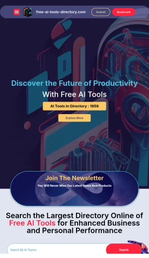 Free AI Tools Directory for Productivity screenshot