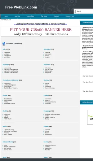 Free WebLink Directory screenshot