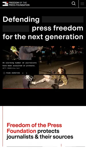 Freedom of the Press Foundation screenshot
