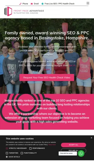 Front Page Advantage SEO and PPC Agency screenshot