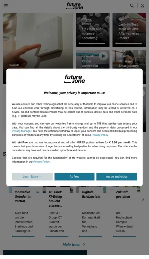 Futurezone Technology News and Digital Trends screenshot