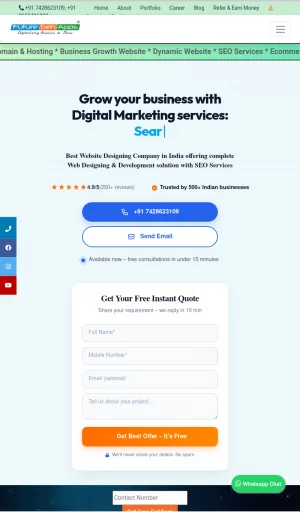 FutureGenApps Website Design and Web Development Services screenshot