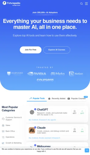 Find The Best AI Tools & Software, Futurepedia.io screenshot