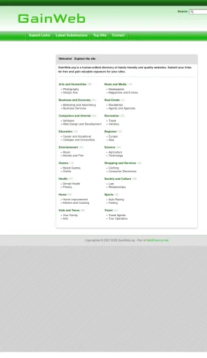 Gain Web Directory screenshot