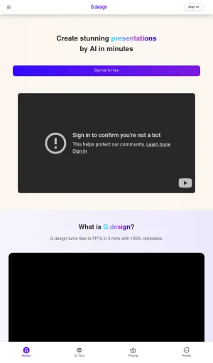 Gamma Design AI Presentation Maker screenshot
