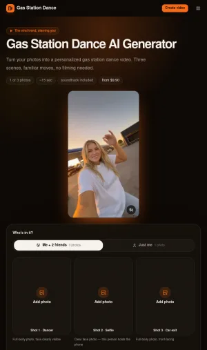 Gas Station Dance AI Video Generator screenshot