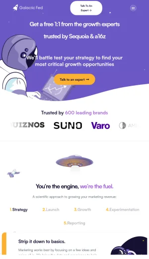 Galactic Fed Performance Marketing Agency screenshot