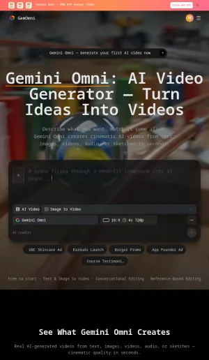 Gemini Omni AI Video Generator and Editor screenshot