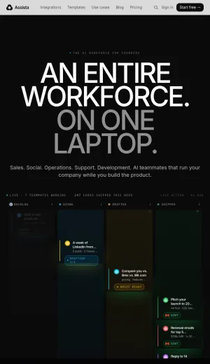 Assista AI Business Automation Platform screenshot