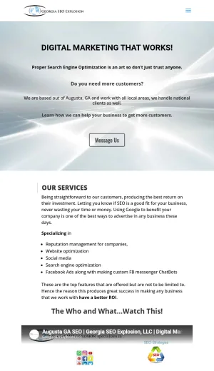 Georgia SEO Explosion Digital Marketing Agency screenshot