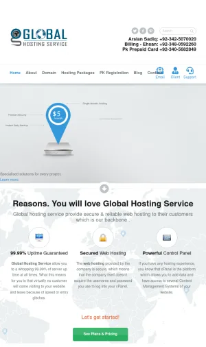 Global Hosting Service screenshot