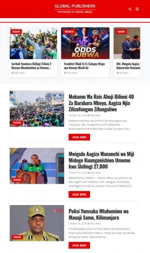 Global Publishers Tanzania News and Entertainment Media screenshot