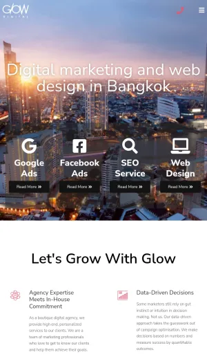 Glow Digital Marketing and Web Design Agency screenshot