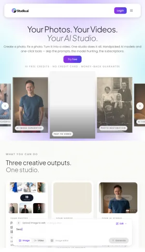 GoStudio AI Photo and Video Editing Studio screenshot