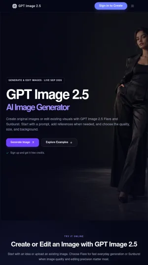 GPT Image 2.5 AI Image Generator and Editor screenshot