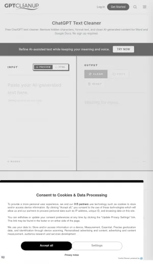 GPT Text Cleaner and AI Watermark Remover screenshot