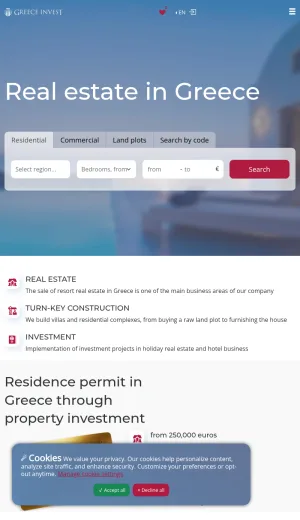 Greece Real Estate and Residence Permit Experts screenshot