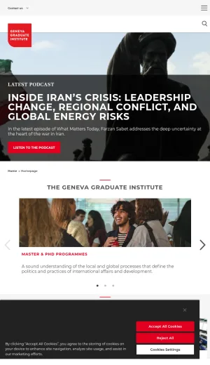 Geneva Graduate Institute for International Affairs and Development screenshot