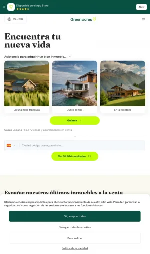 Green-Acres Spain Real Estate Listings screenshot
