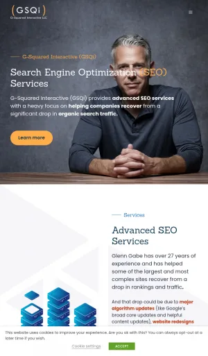 G Squared Interactive SEO Consulting by Glenn Gabe screenshot