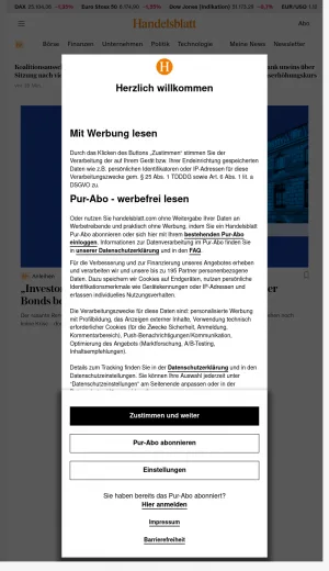 Handelsblatt Business and Financial News screenshot