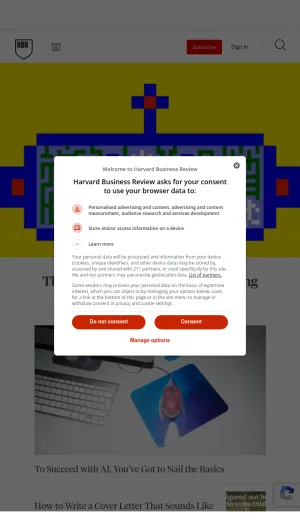 Harvard Business Review screenshot