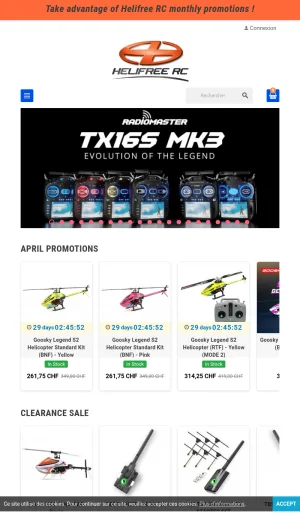 Helifree RC Helicopters and FPV Drone Shop screenshot