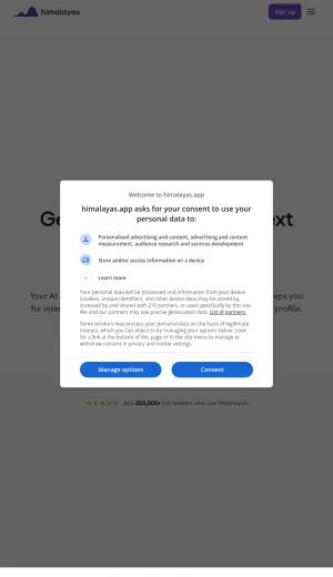 Himalayas Remote Jobs and AI Career Tools screenshot