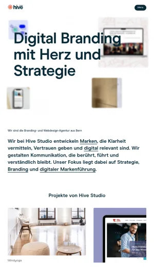 Hive Studio Branding and Web Design Agency Bern screenshot