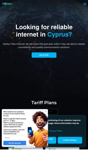 Holitec Cyprus Fiber Internet Provider screenshot