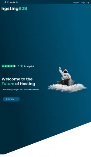 HostingB2B Cloud and Managed Hosting Solutions screenshot