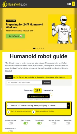 Humanoid Robot Industry Guide and Market Research screenshot