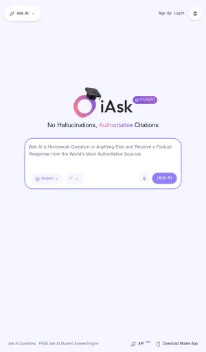 iAsk AI Answer Engine for Search, Homework, and Writing screenshot