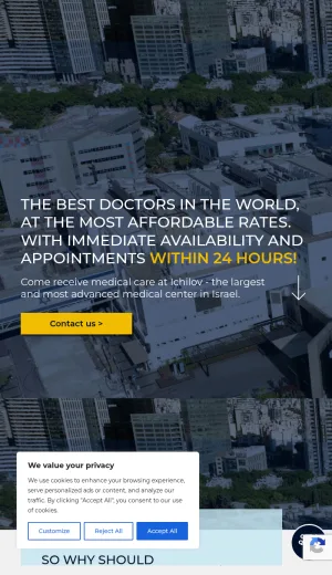 Ichilov Medical Center Treatment and International Patient Care screenshot