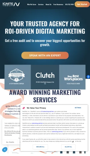 Ignite Visibility Digital Marketing Agency screenshot