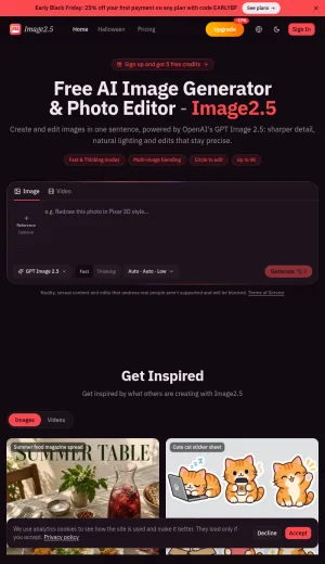 Image2.5 AI Image Generator and Photo Editor screenshot
