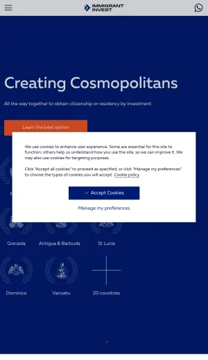 Immigrant Invest Citizenship and Residence by Investment Consulting screenshot