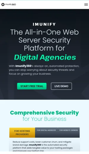 Imunify360 Linux Web Server Security Suite screenshot