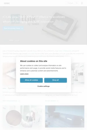 Imec Nanoelectronics and Semiconductor Research Institute screenshot