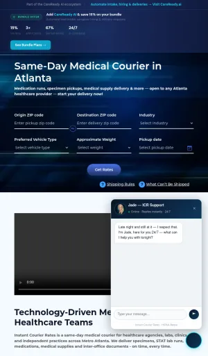 Atlanta Medical Courier Service for Healthcare Deliveries screenshot