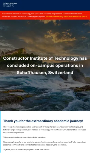 Constructor Institute of Technology screenshot